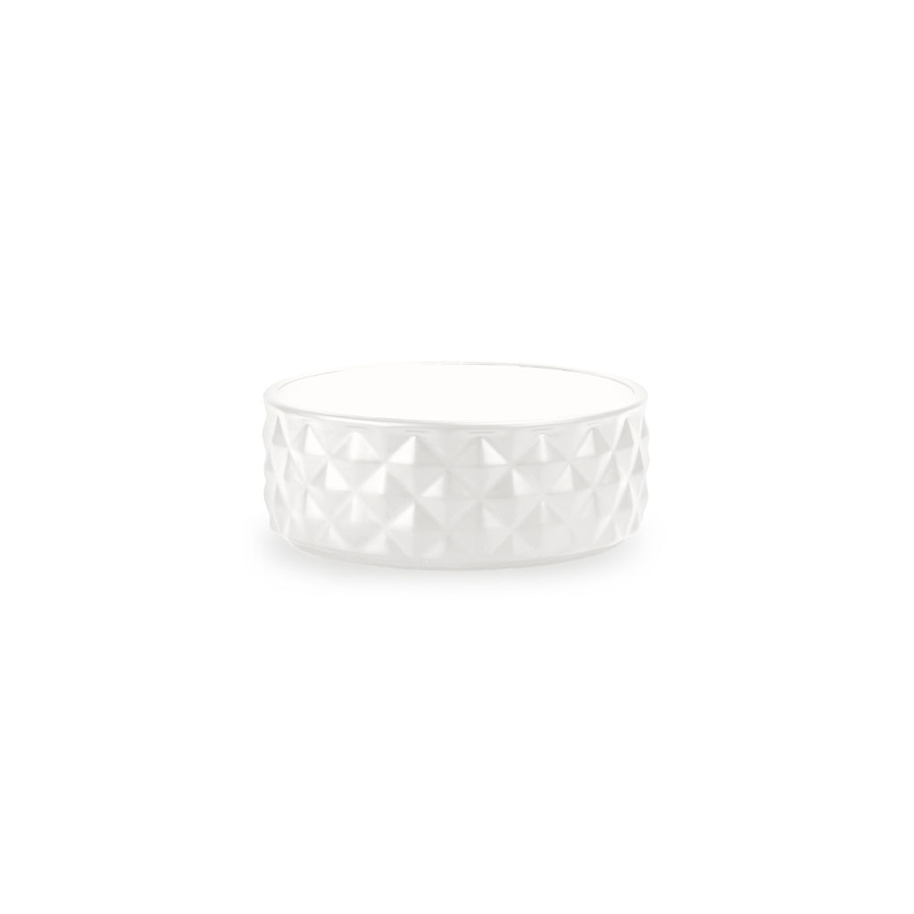Classic White Ceramic Pet Bowl - S (450ml)