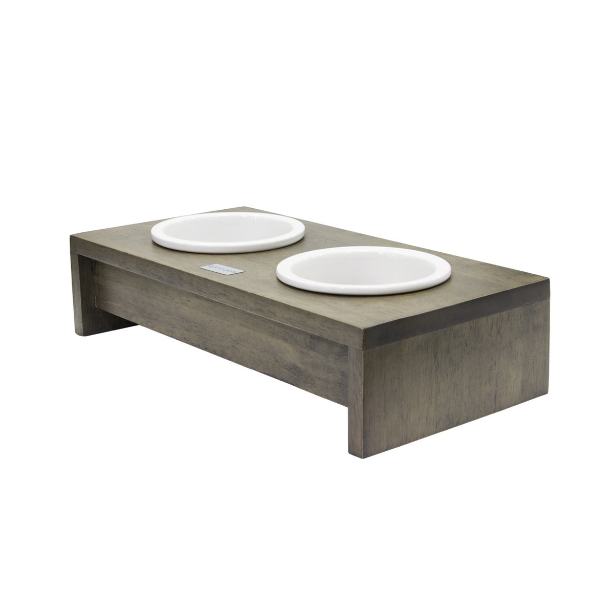 Rubberwood Double Diner with Ceramic Bowls - S (600ml)