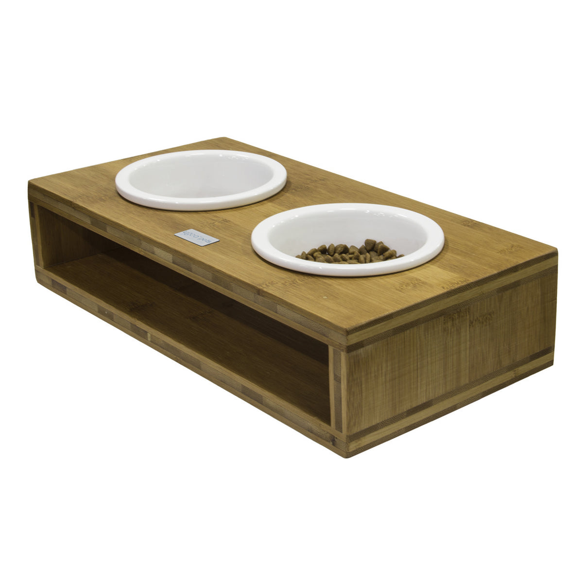 Bamboo Double Diner with Ceramic Bowls - L (2000ml)