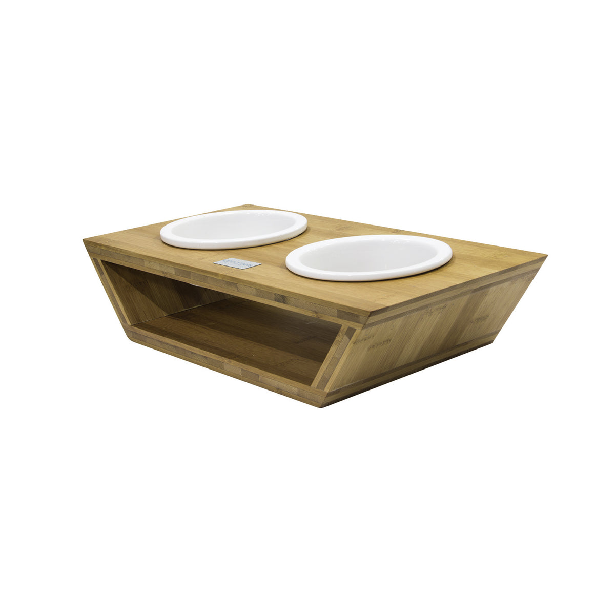 Bamboo Double Diner with Ceramic Bowls - S (600ml)