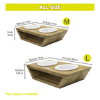 Bamboo Double Diner with Ceramic Bowls - L (2000ml) - Additional Image 1