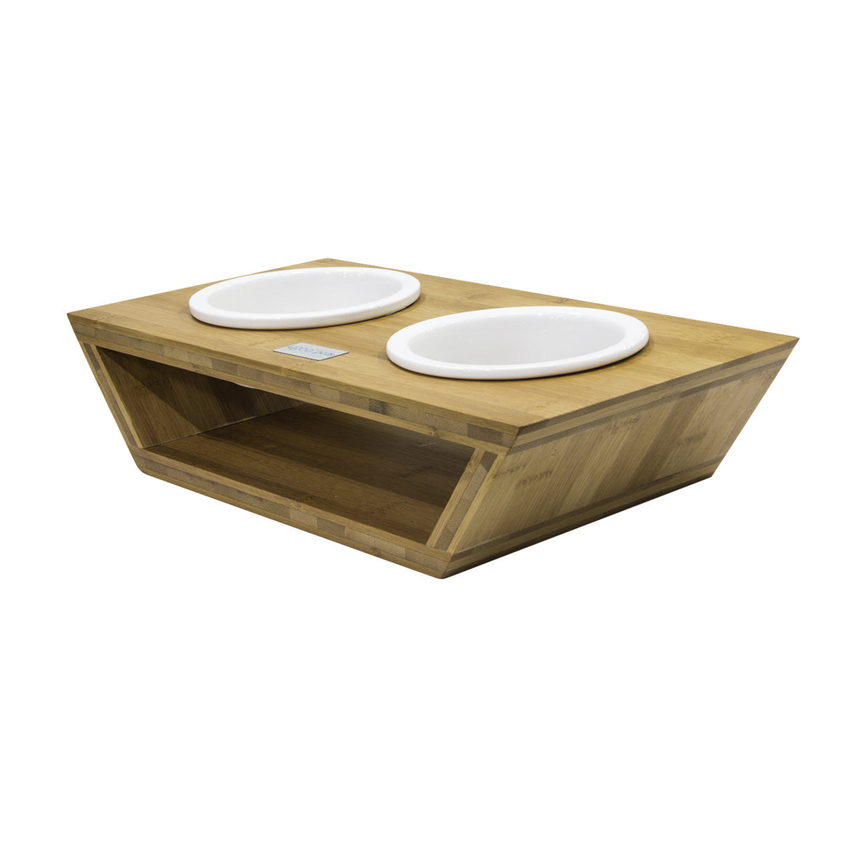 Bamboo Double Diner with Ceramic Bowls - L (2000ml)