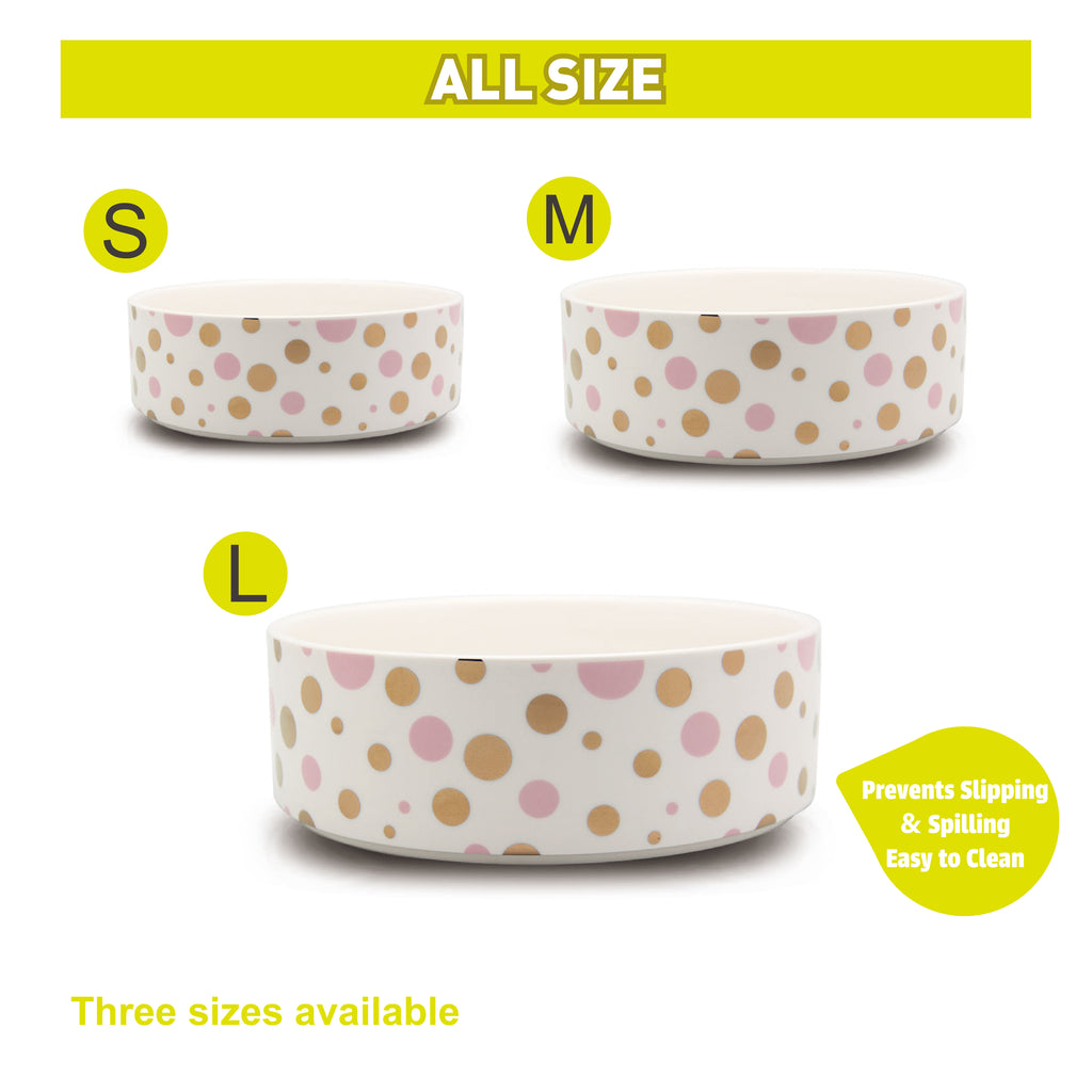 Patterned Ceramic Pet Bowl - L (1500ml) - Additional Image 1