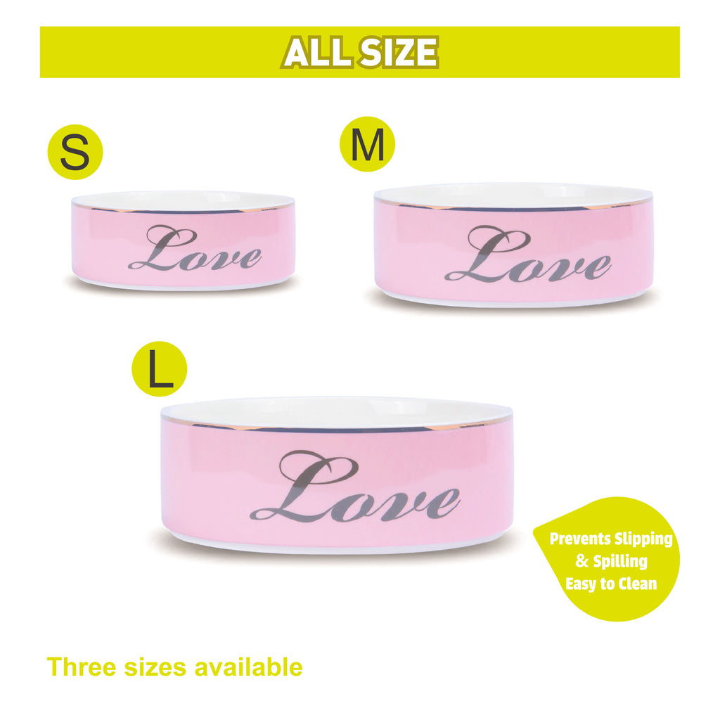 Patterned Ceramic Pet Bowl - L (1500ml) - Additional Image 1