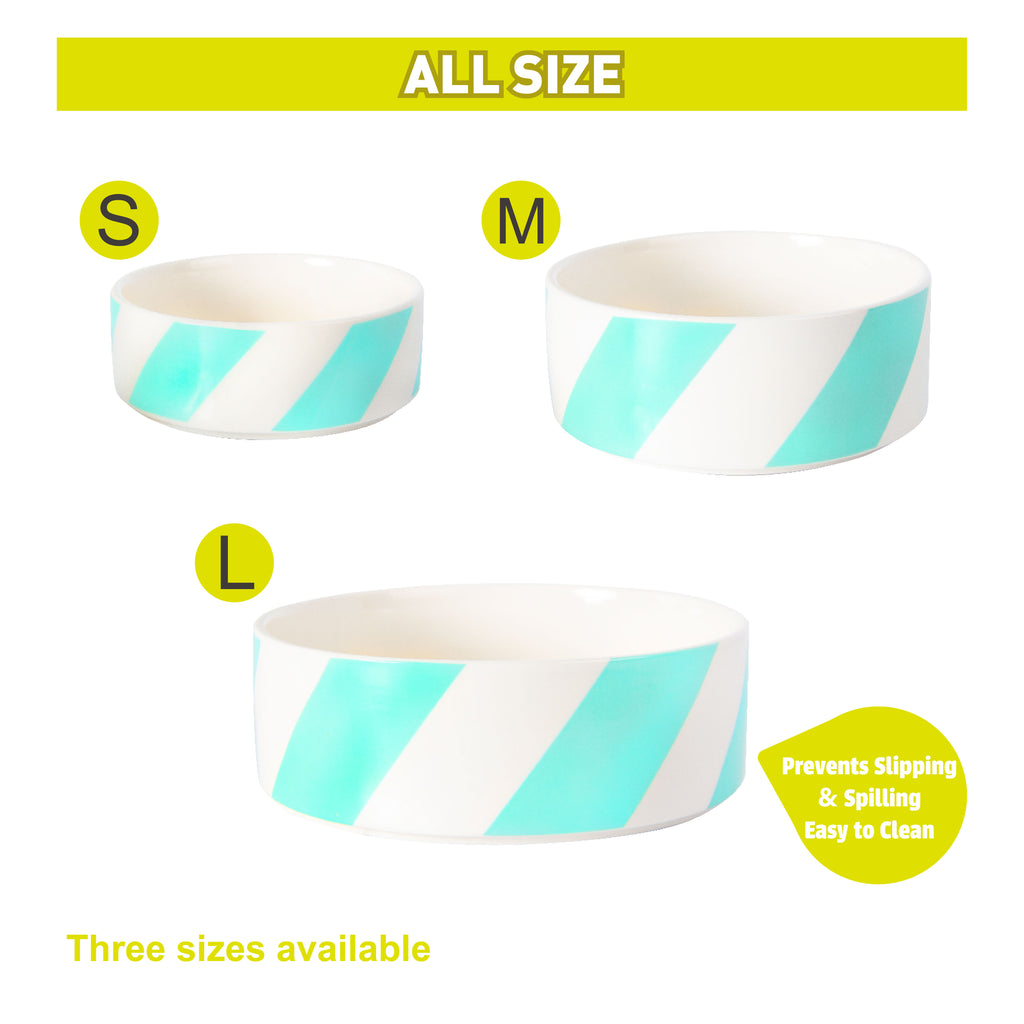 Patterned Ceramic Pet Bowl - L (1500ml) - Additional Image 1