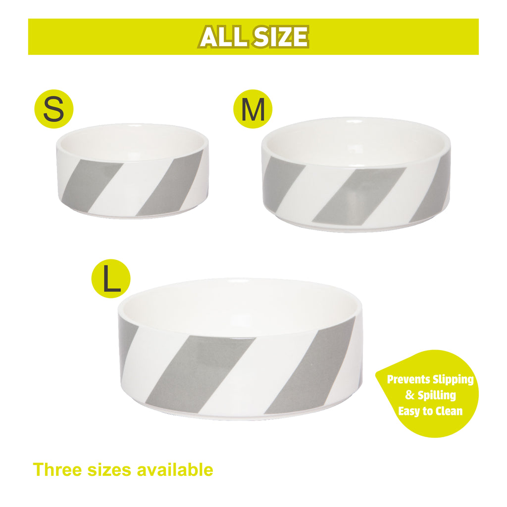 Patterned Ceramic Pet Bowl - L (1500ml) - Additional Image 1