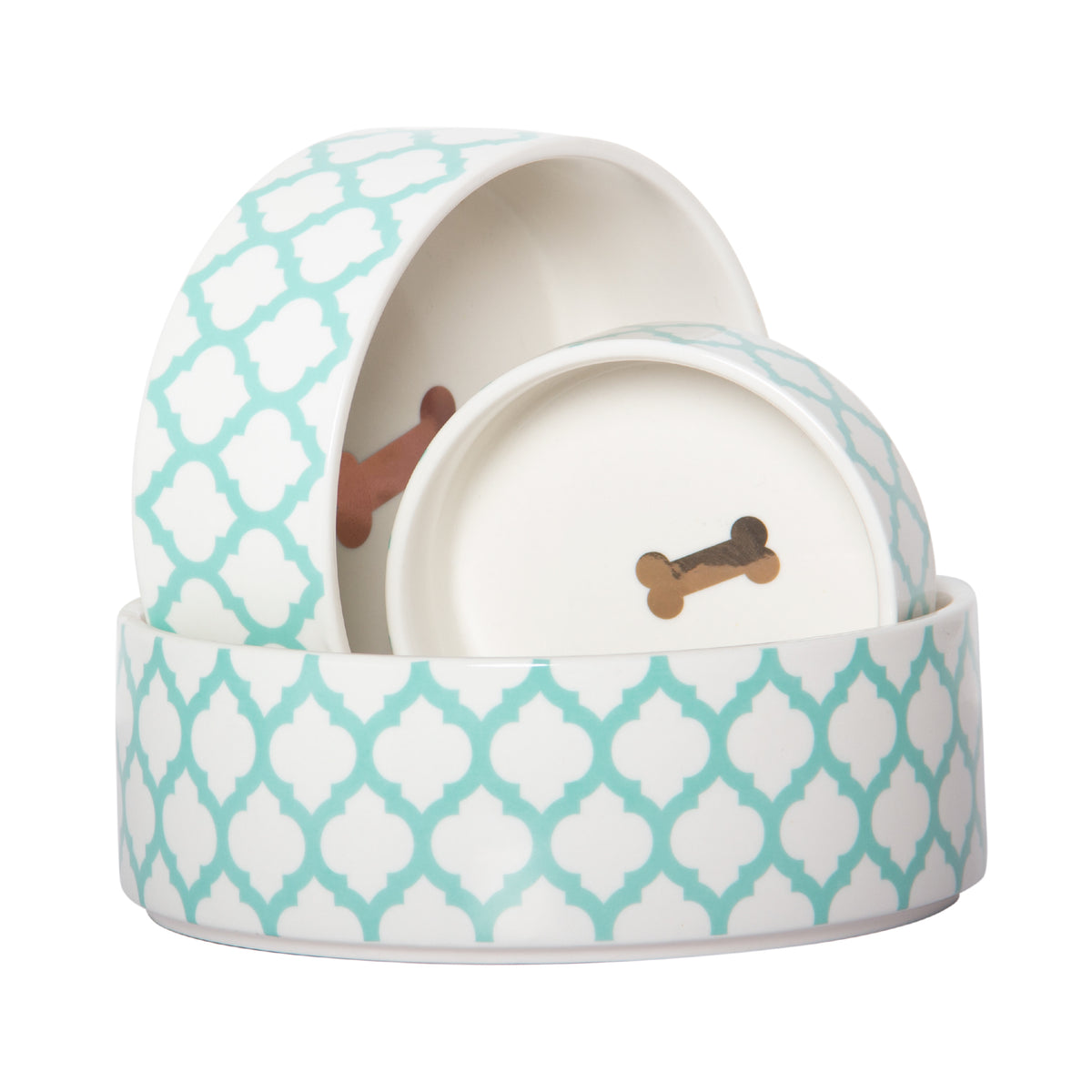 Patterned Ceramic Pet Bowl - L (1500ml)