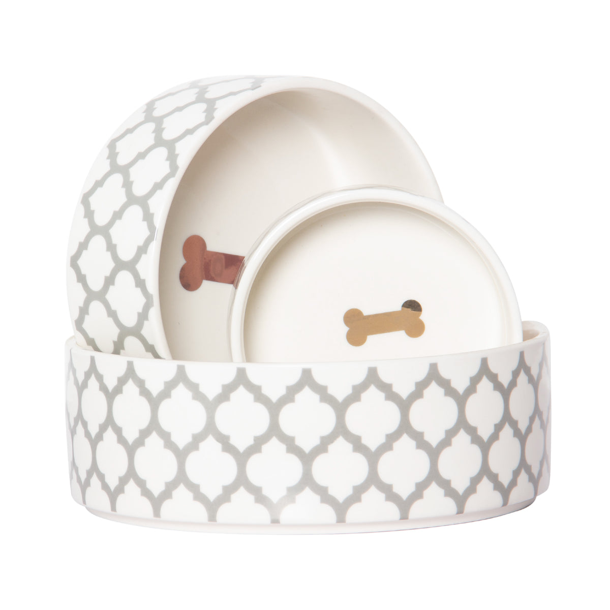 Patterned Ceramic Pet Bowl - L (1500ml)