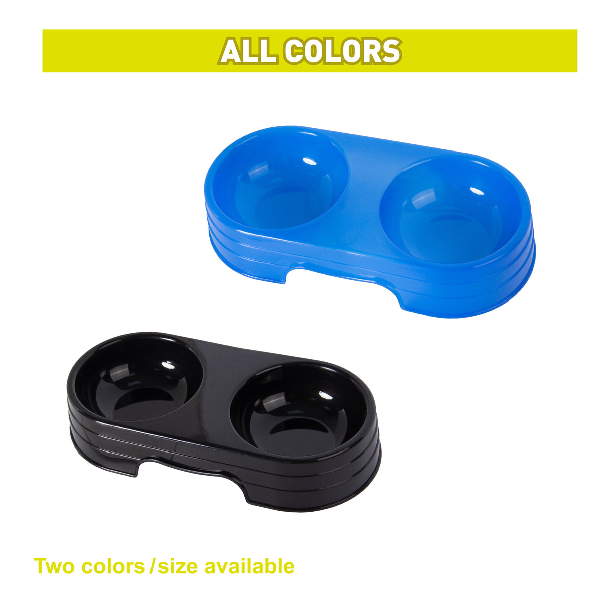 Plastic Double Pet Bowl - S (300ml) - Additional Image 1