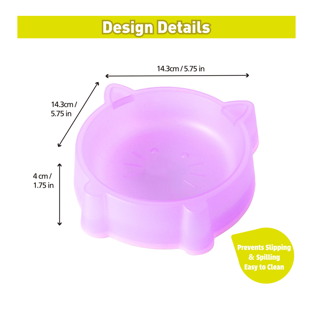Plastic Cat Bowl 300ml Purple - Additional Image 1