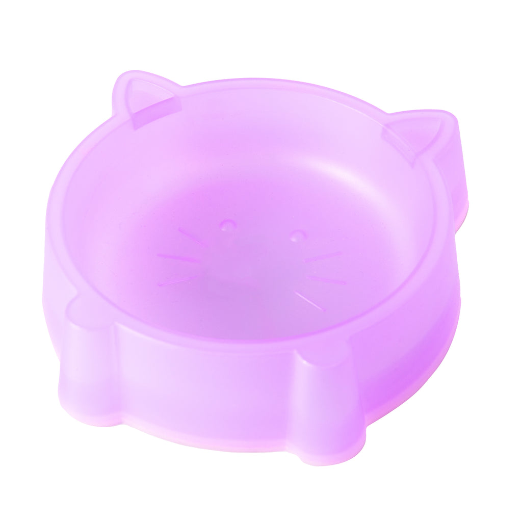 Plastic Cat Bowl 300ml Purple