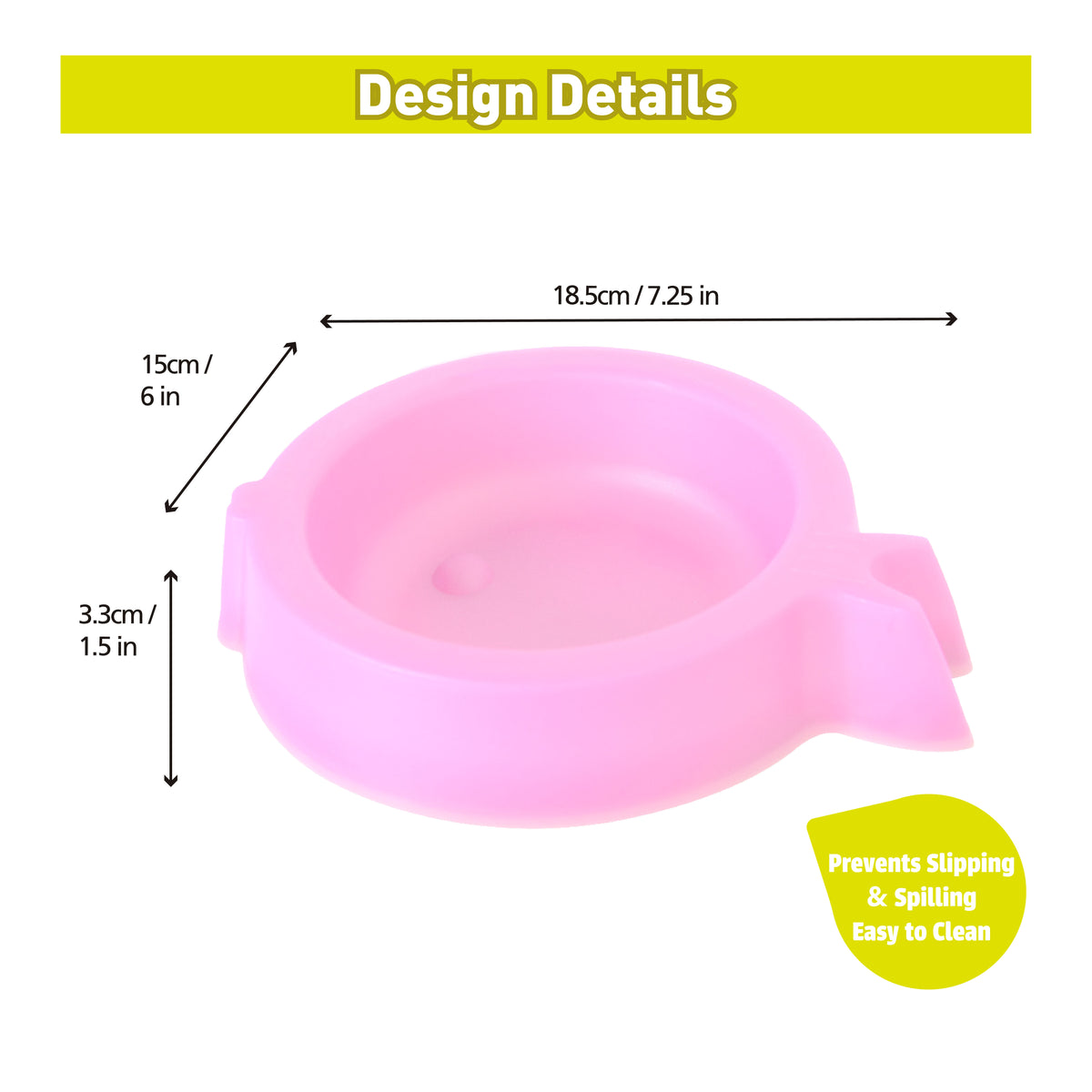Fish Plastic Cat Bowl 250ml Pink - Additional Image 1