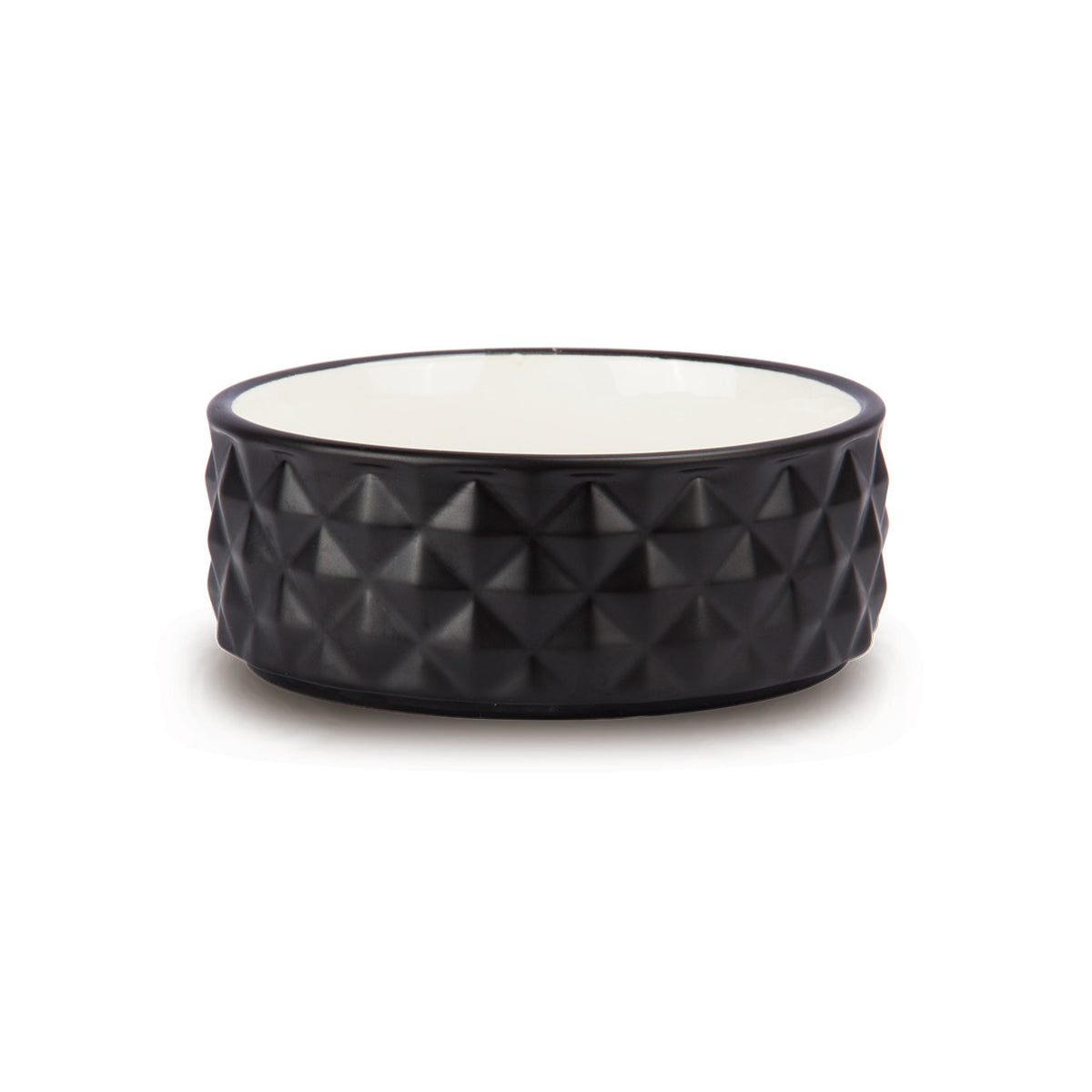 Quilted Ceramic Pet Bowl 290ml Black