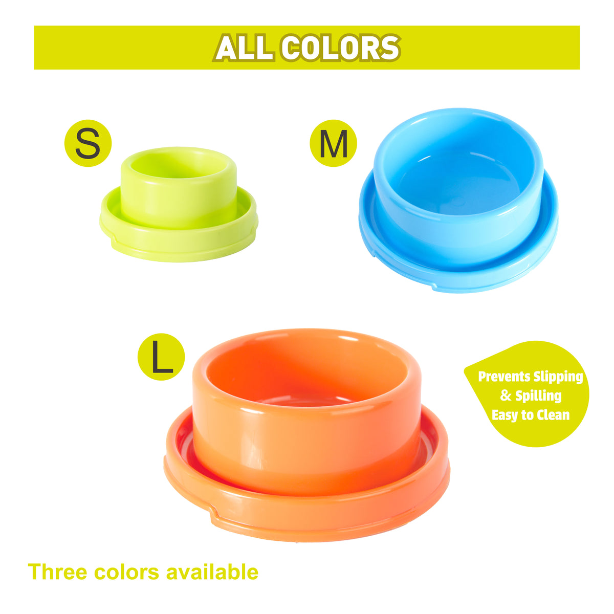 Anti-Spill Plastic Pet Bowl - L (850ml) - Additional Image 1