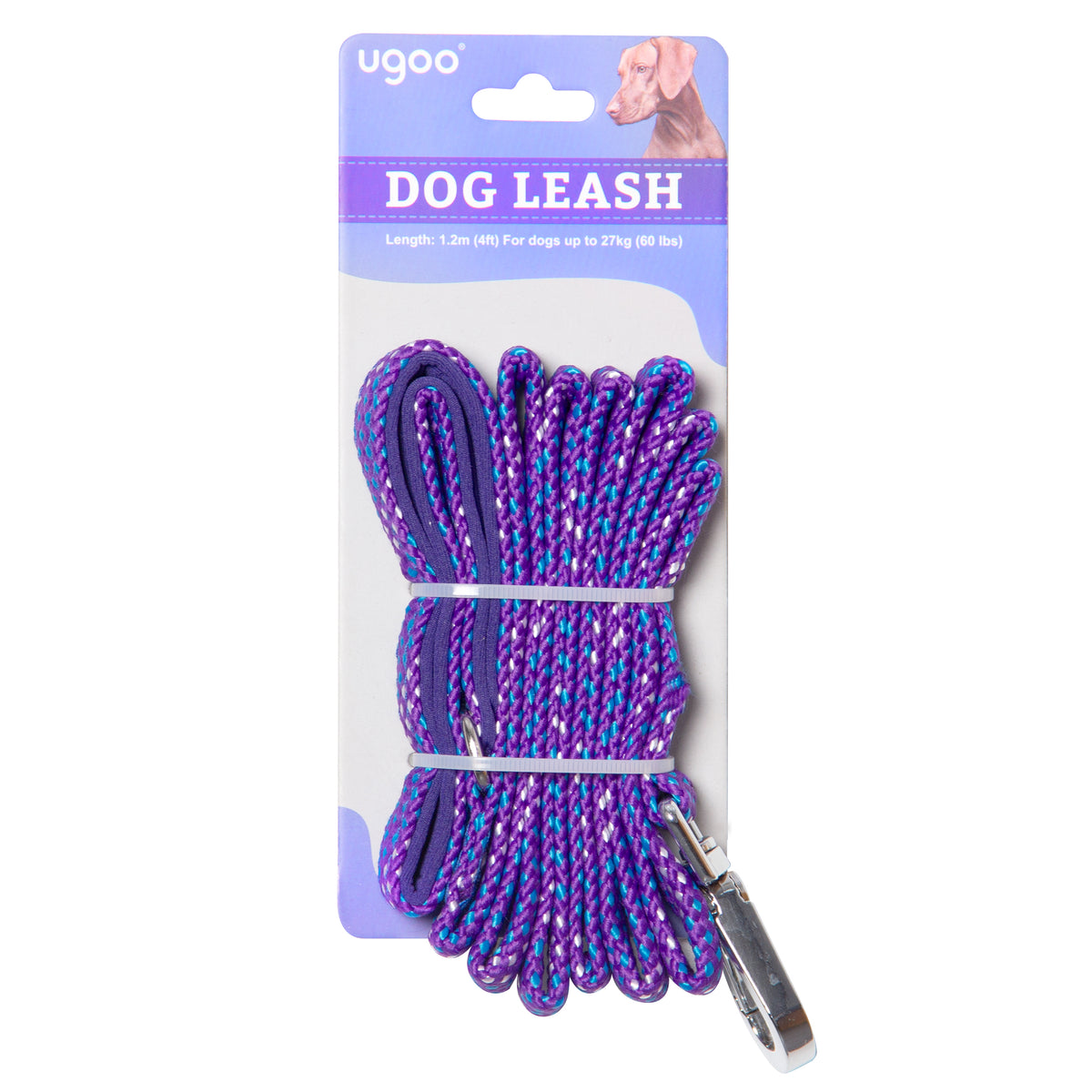 Wide Tape Dog Leash 72in - Purple