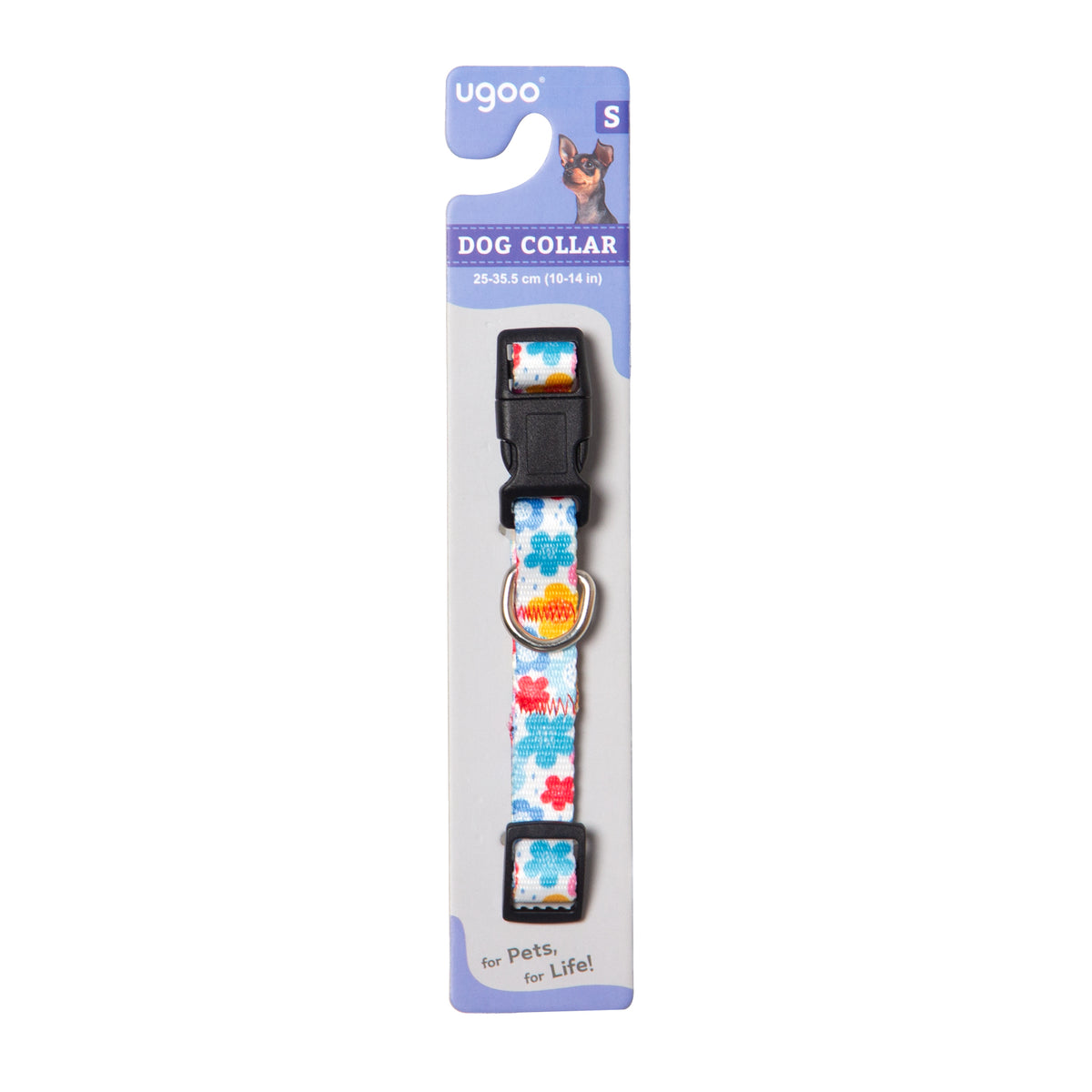 Adjustable Floral Dog Collar - S