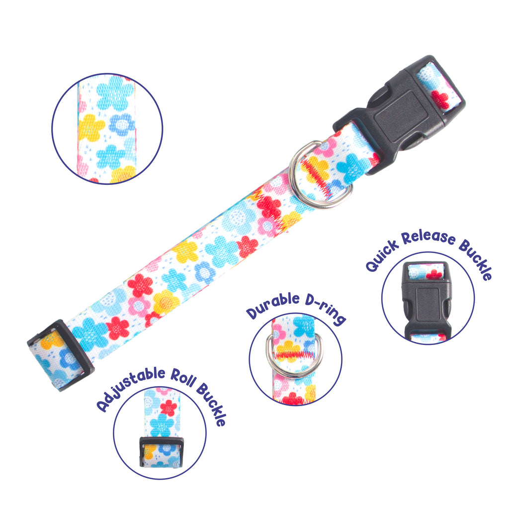 Adjustable Floral Dog Collar - L - Additional Image 1