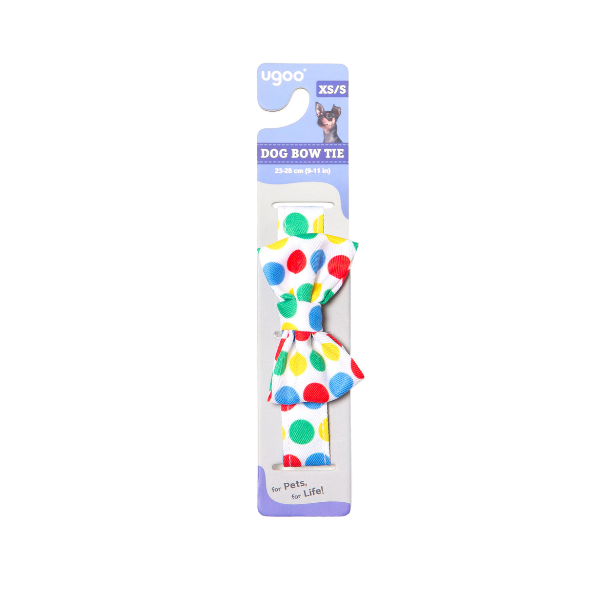 Adjustable Polka Bow-Tie Dog Collar - S