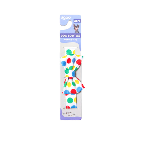 Adjustable Polka Bow-Tie Dog Collar - S