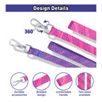 Wide Tape Dog Leash 72in - Pink - Additional Image 2