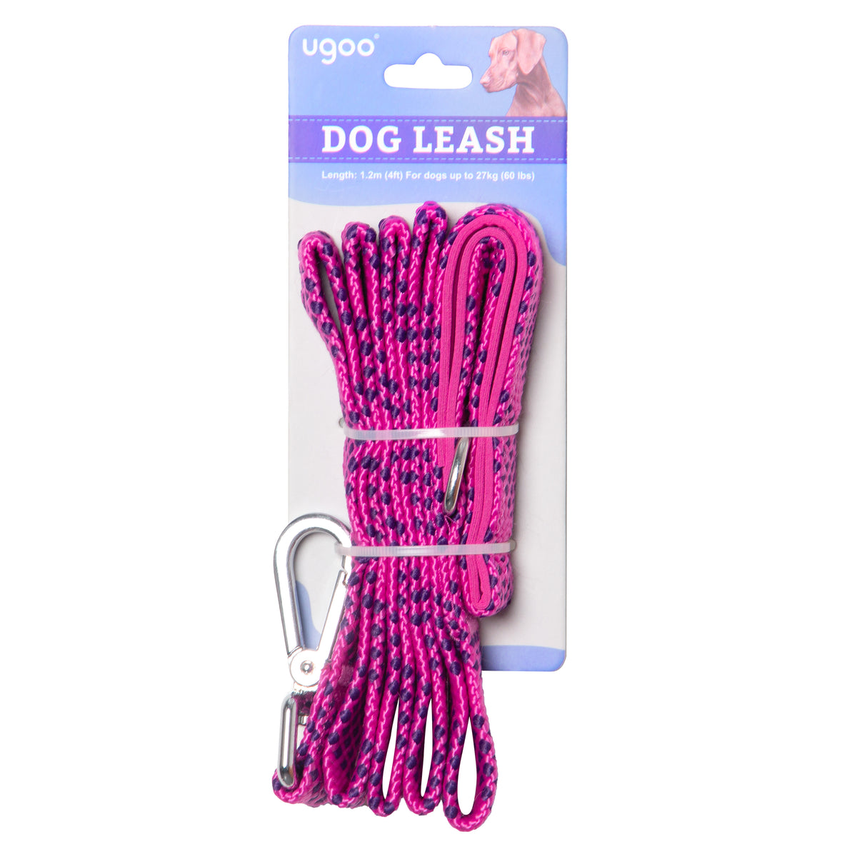 Wide Tape Dog Leash 72in - Pink