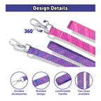 Tape Dog Leash 72in - Purple - Additional Image 1