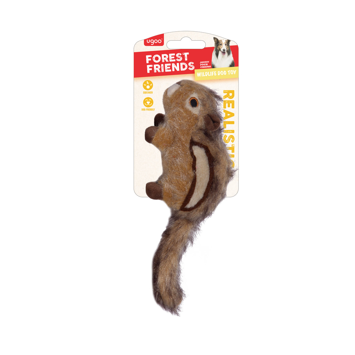 Realistic Plush Squirrel with Crinkle - M