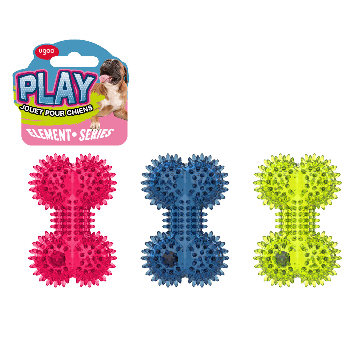 TPR Spiky Bone 3 Assorted - S