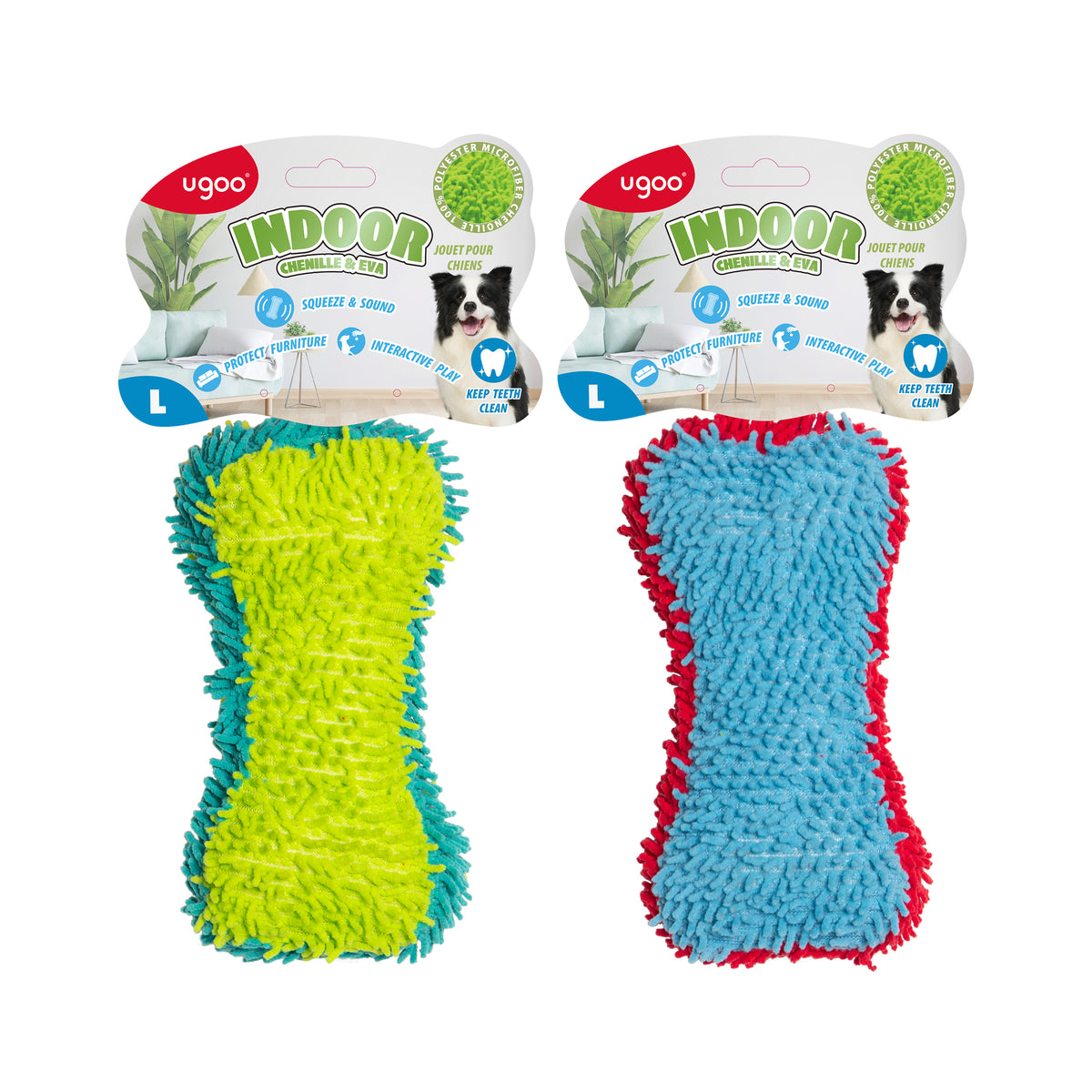 Foam Squeaky Bone 2 Assorted - L