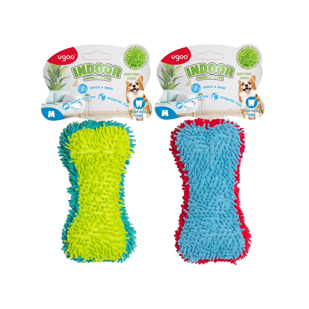 Foam Squeaky Bone 2 Assorted - M
