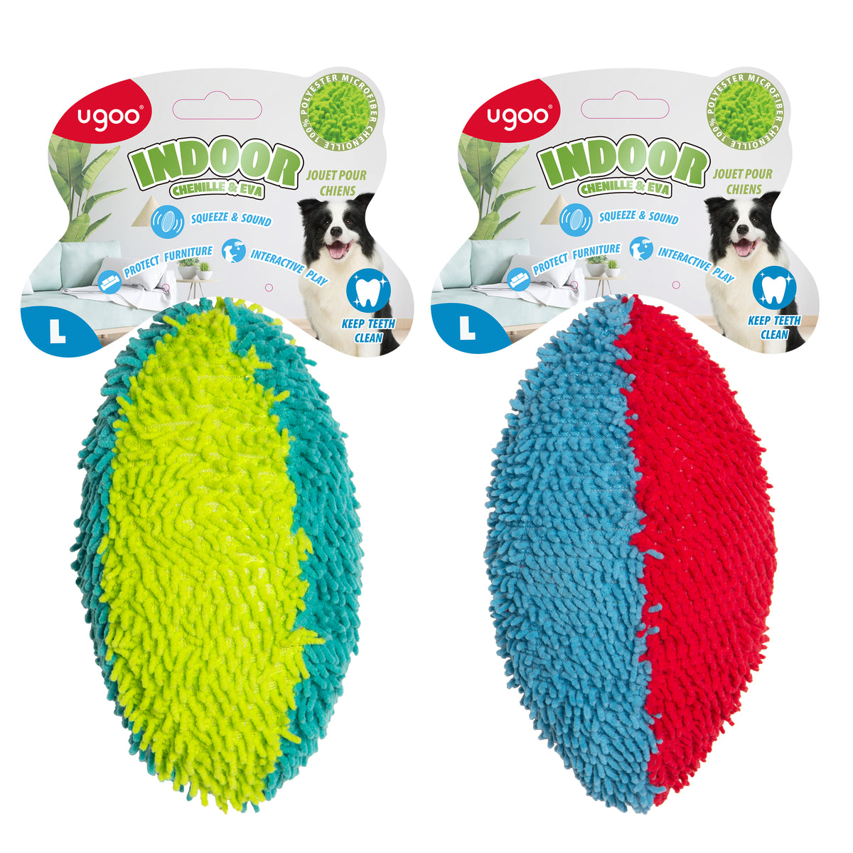 Foam Squeaky Football 2 Assorted - L