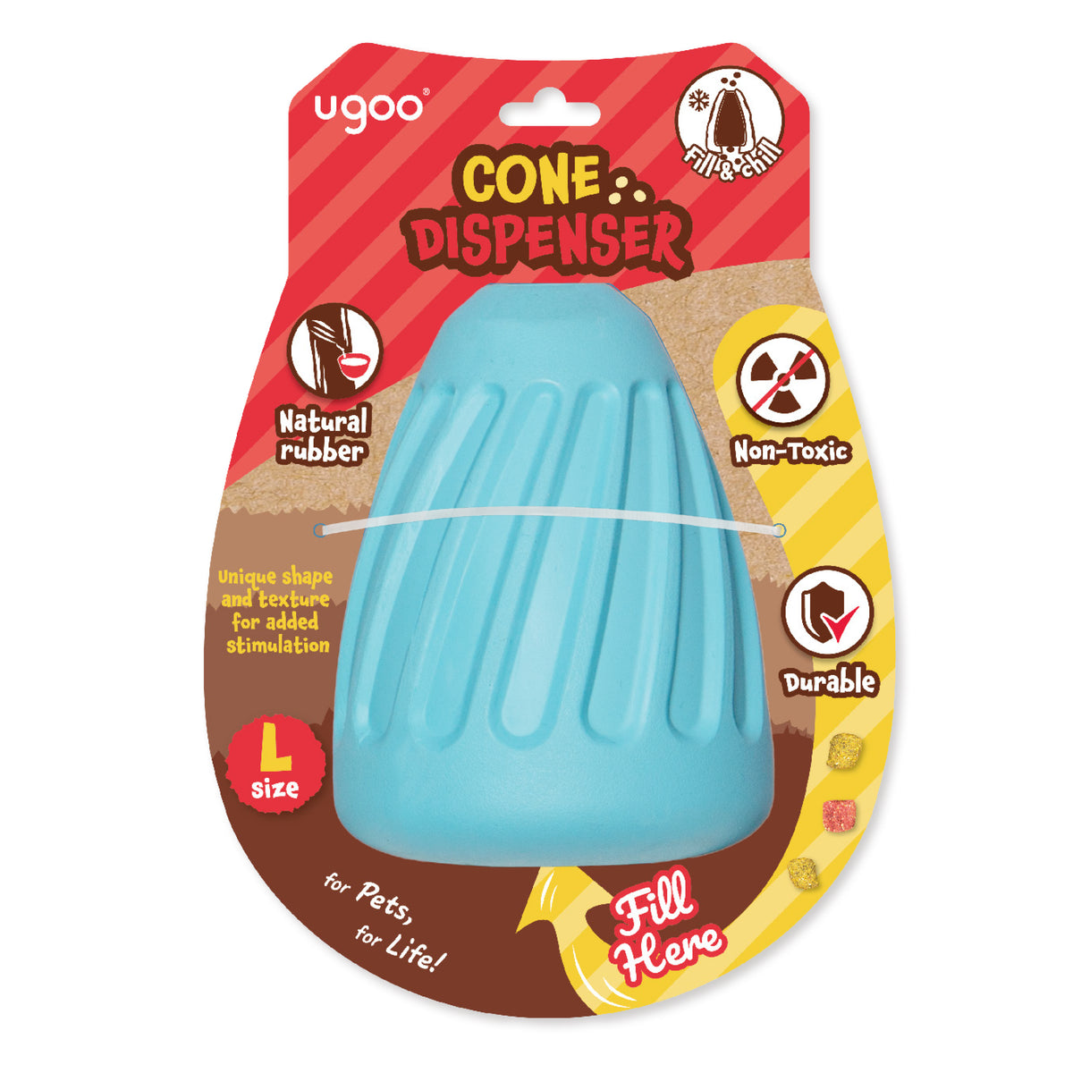 Rubber Dispenser Hazelnut - L