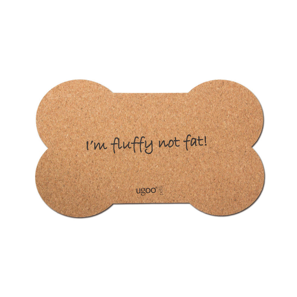 Pet Cork Feeding Mat Bone