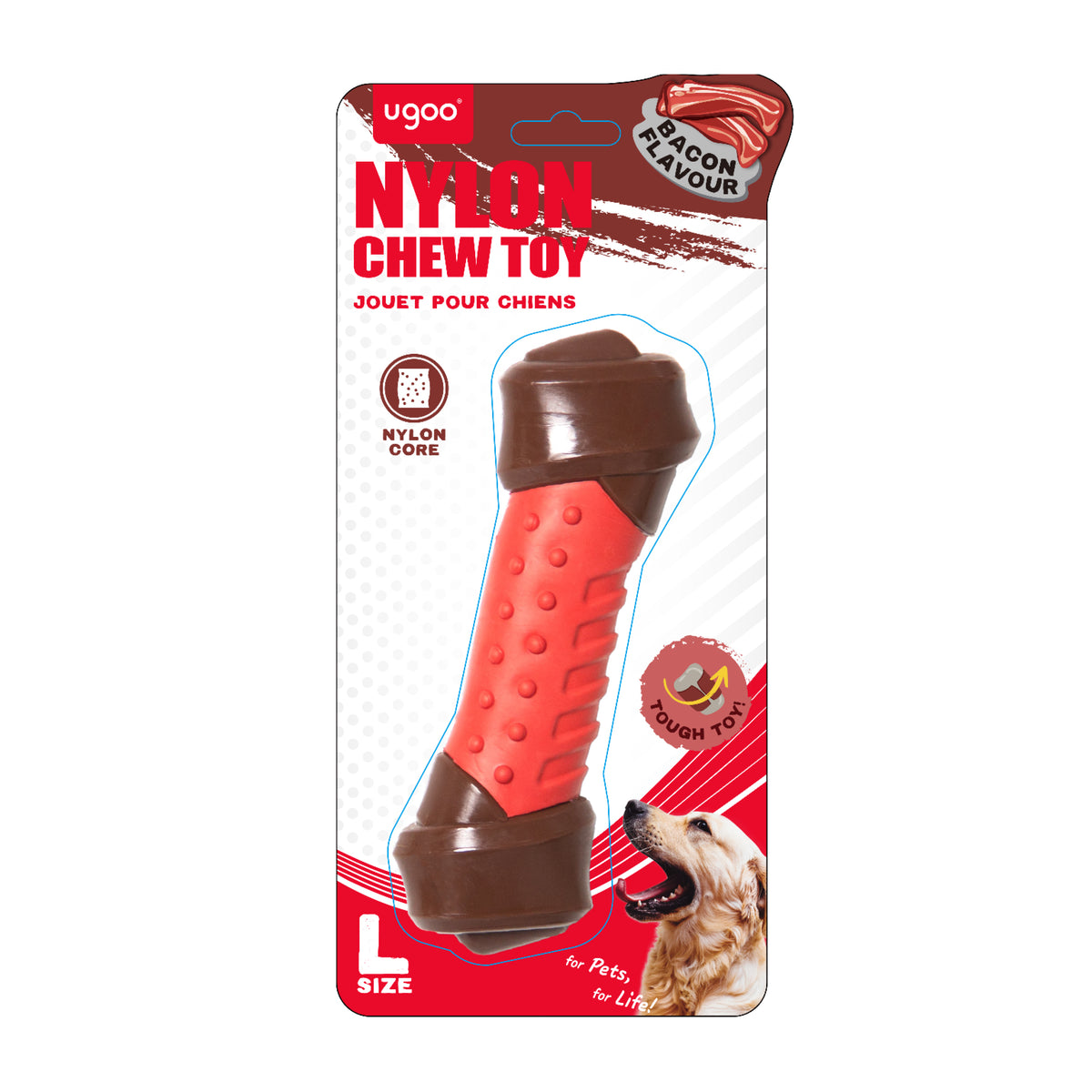 Nylon & TPR Bone Chew Toy - L