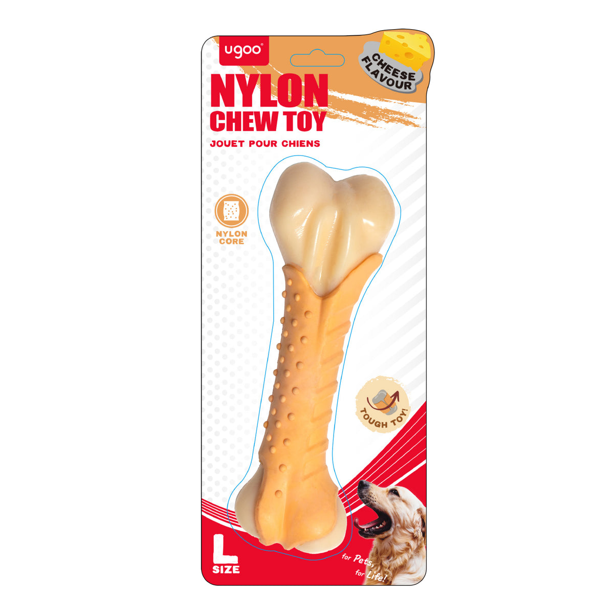 Nylon & TPR Bone Chew Toy - L