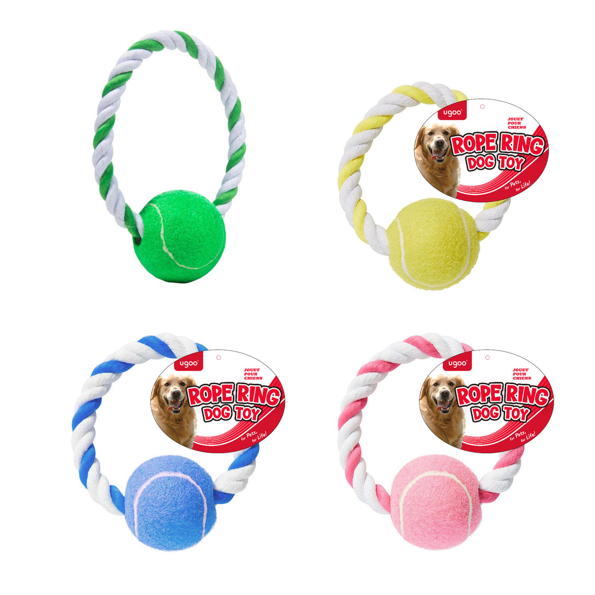 Rope Ring with Tennis 4 Assorted