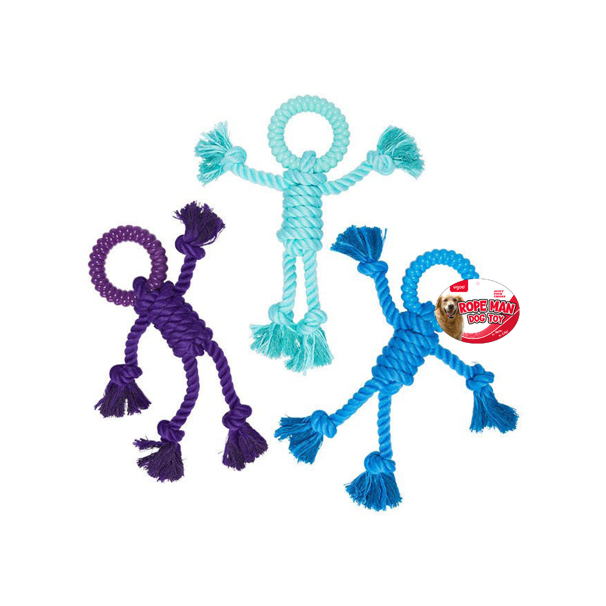 Rope Man with TPR Head 3 Assorted