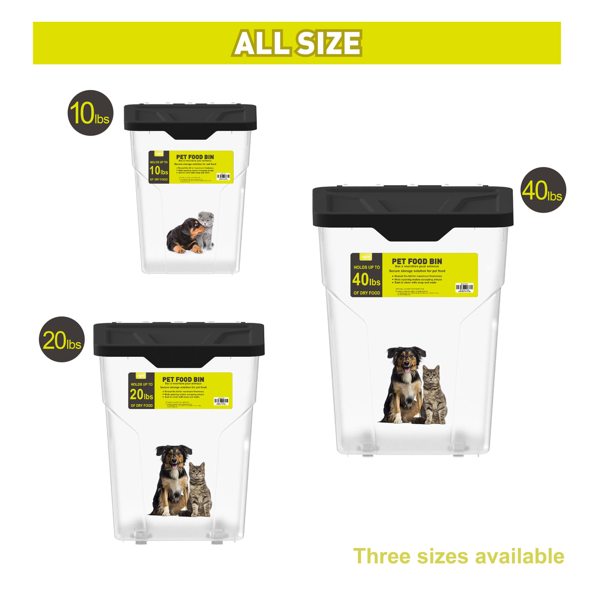 Pet Food Storage Container - 40lbs - Additional Image 1
