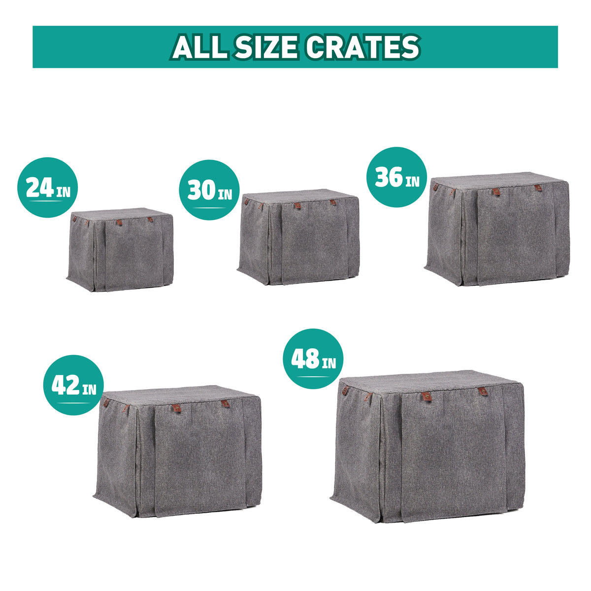 Fabric Dog Crate Cover - 48in - Additional Image 3