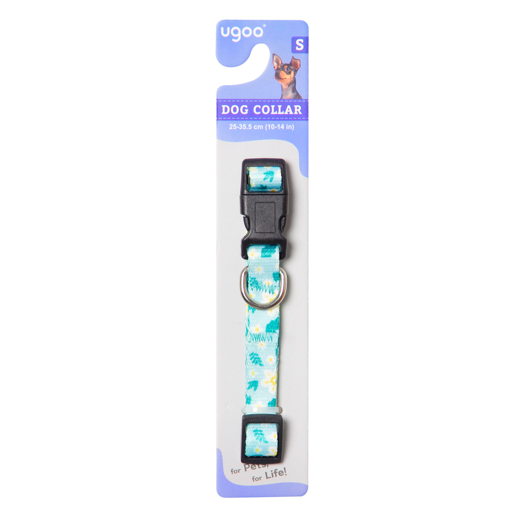 Adjustable Floral Dog Collar - S
