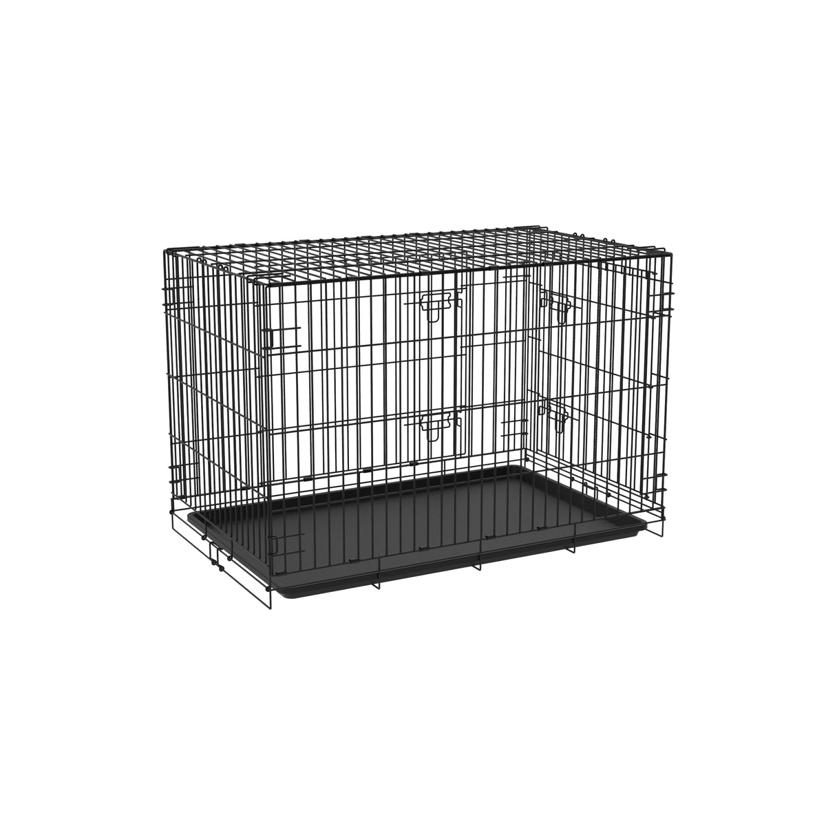 Double Door Folding Dog Crate - 36in