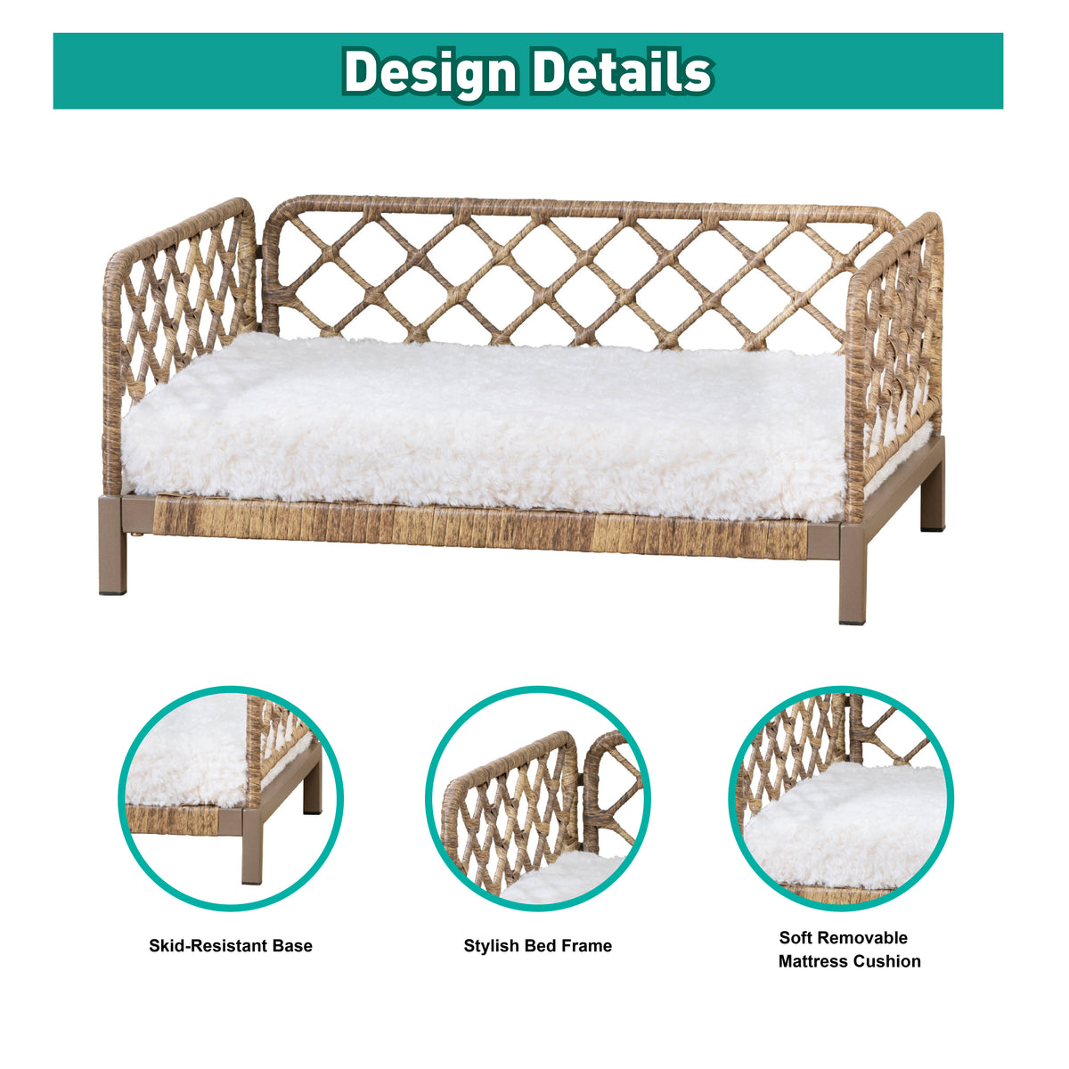 Elevated Wicker Bed - Additional Image 1