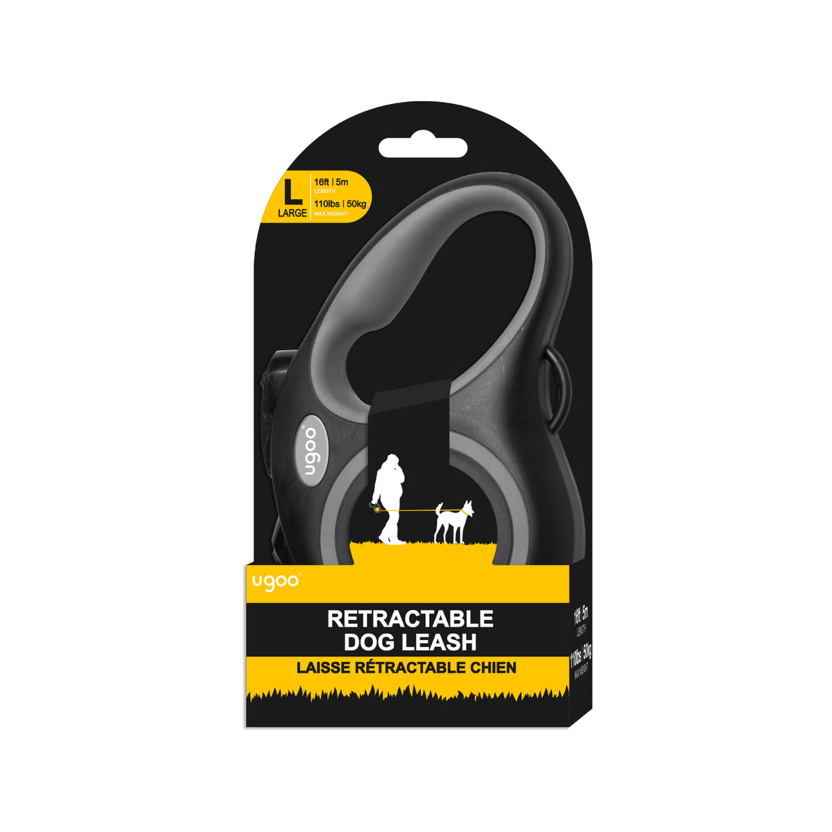 Retractable Tape Leash for Dog & Cat - 5m / up to 50kg - Additional Image 1