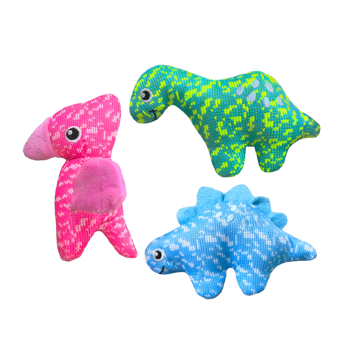 Flyknit Dinosaur Dog Toy 3pk - Additional Image 1