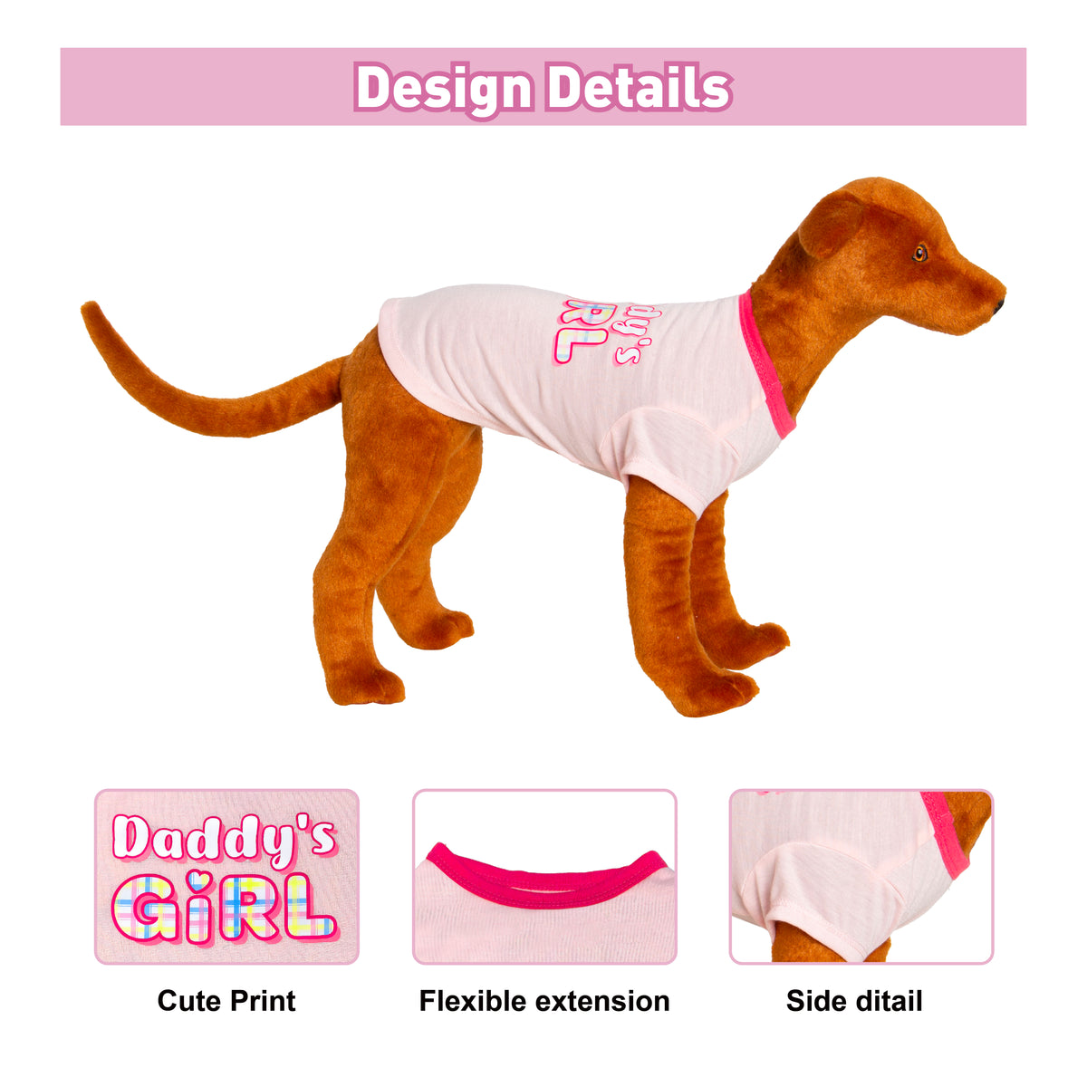 Daddy's Girl Dog Tee - S - Additional Image 2