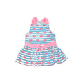 Striped & Hearts Dog Dress - S
