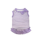 Striped Ruffle Dog Dress - S