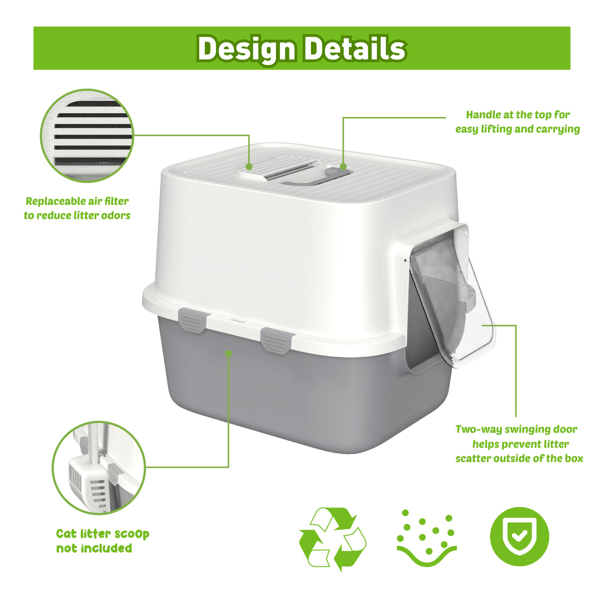 Hooded Litter Box - Additional Image 2