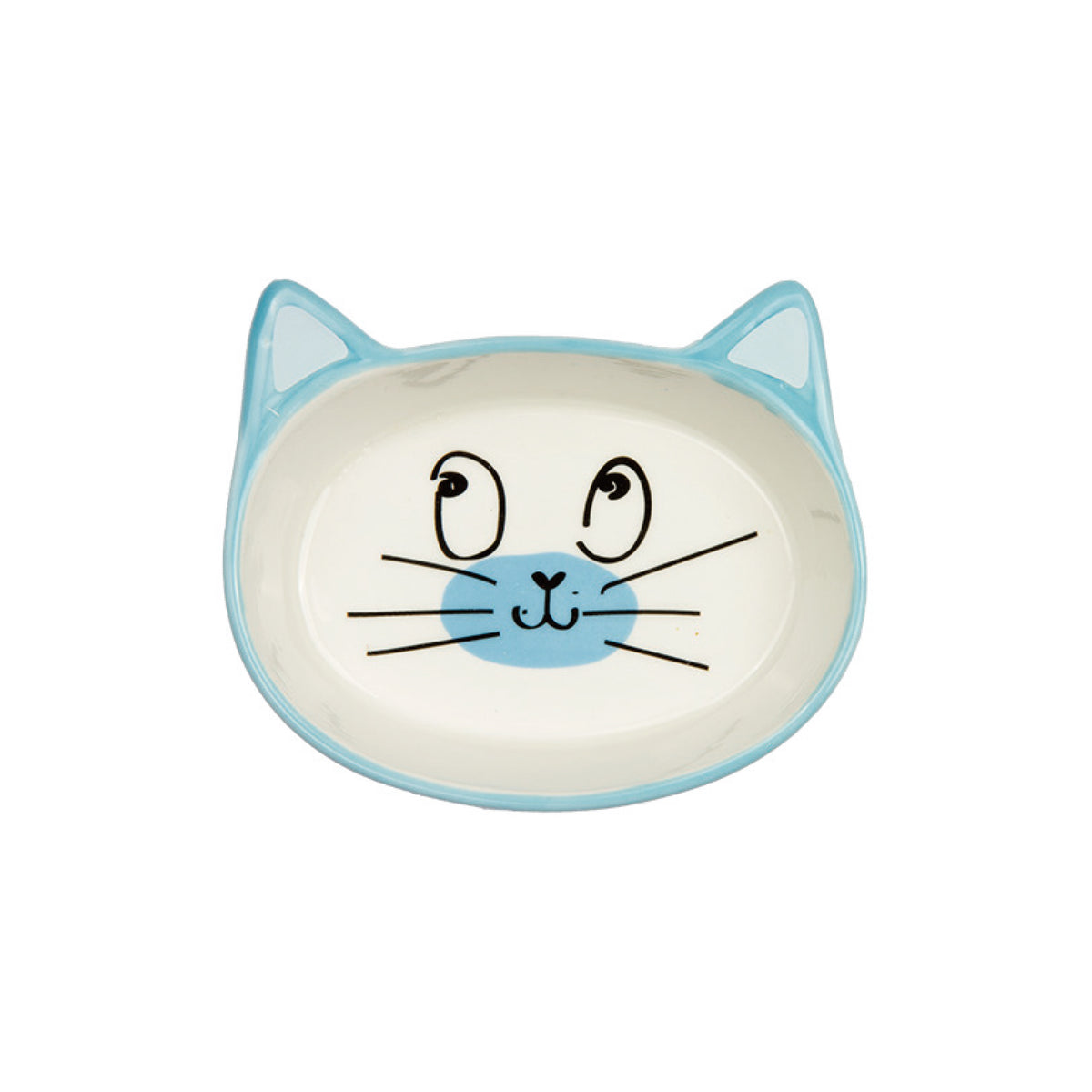 Cat Face Ceramic Cat Plate 200ml - Pink