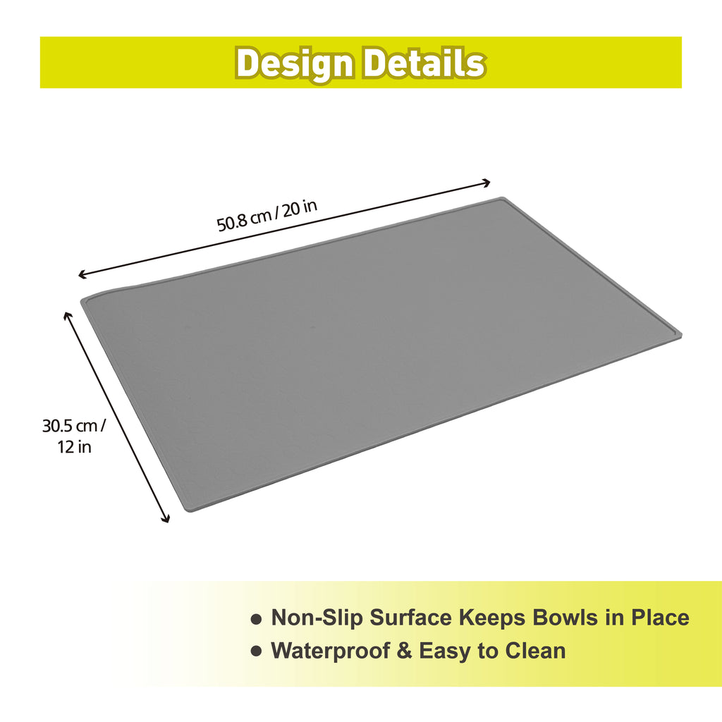 Pet Silicone Feeding Mat Grey - Additional Image 1